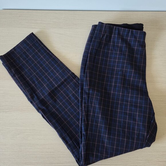 Rag & Bone Simone stretch trousers in dark blue plaid - Picture 2 of 5